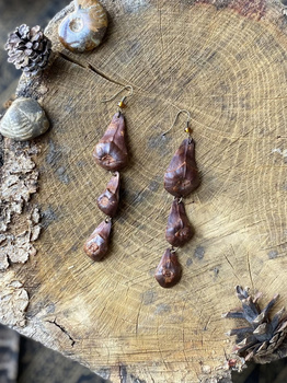 ∻ KOLCZYKI Z PŁATKÓW SZYSZEK • CIEMNA KASKADA ∻